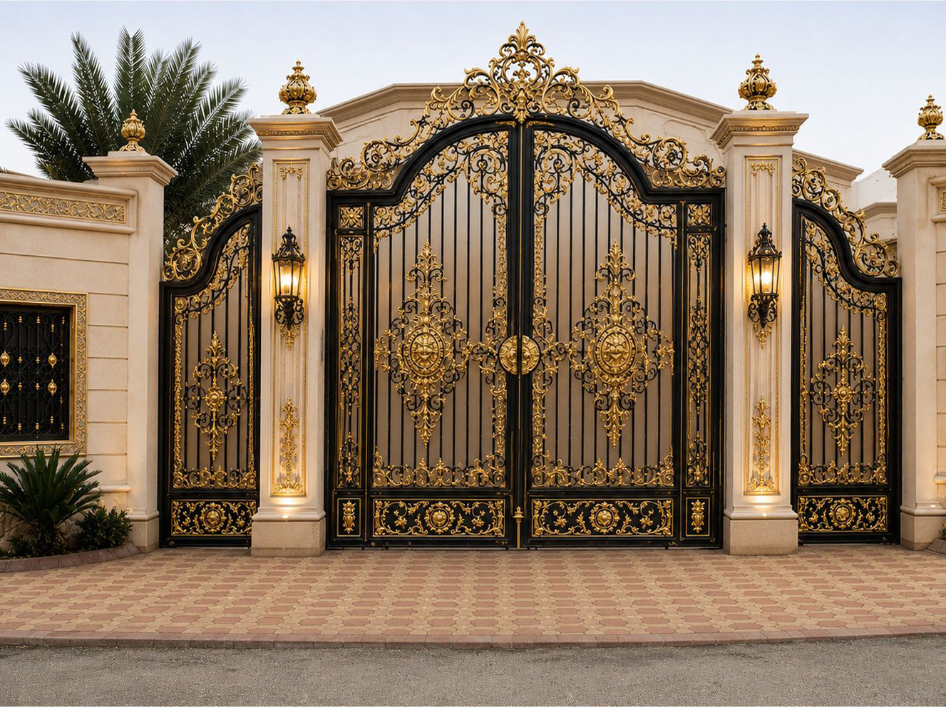 Luxury Black Gold Main Gate